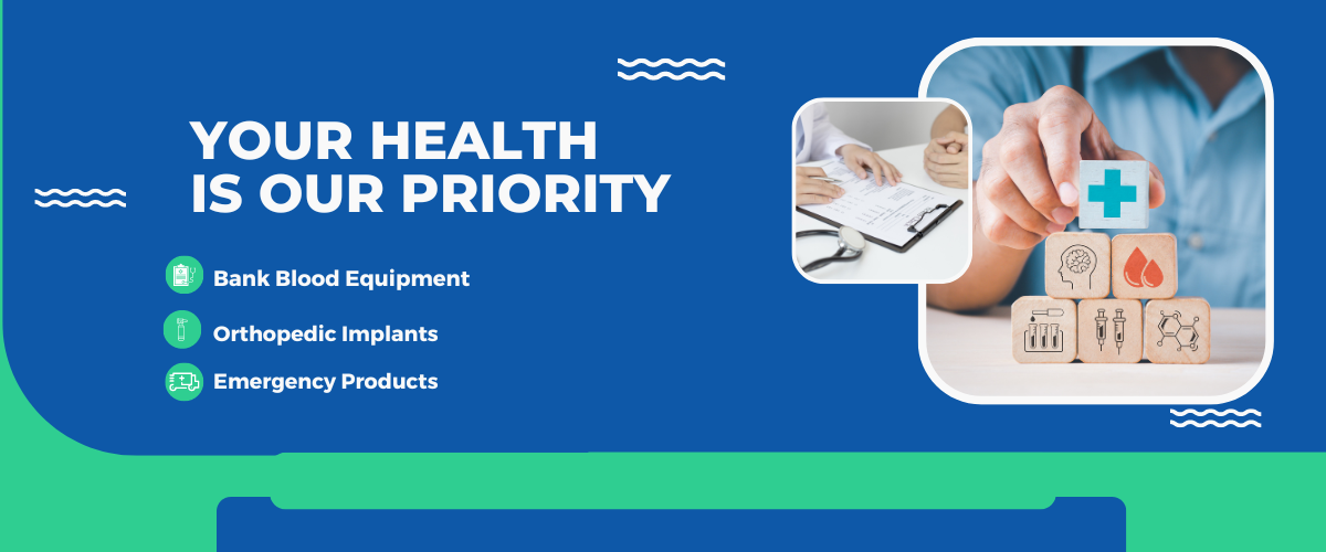 Blue White Minimalist Hospital Service Health Banner (1200 x 550 px)